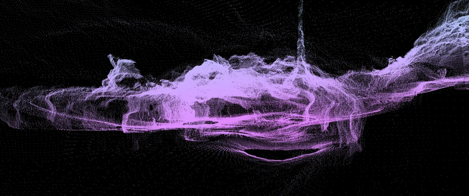 LiDAR point cloud generation: 3D render of a cave captured with the EOS2 low-cost 3D LiDAR scanner