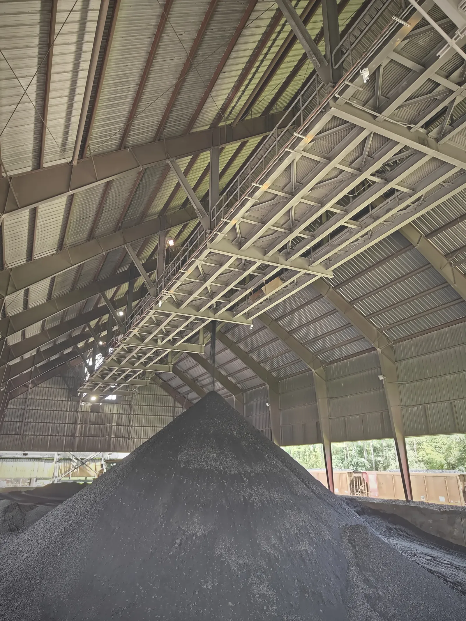 EOS2 LiDAR scan of the indoor coal stockpile at the Newberry, FL cement plant
