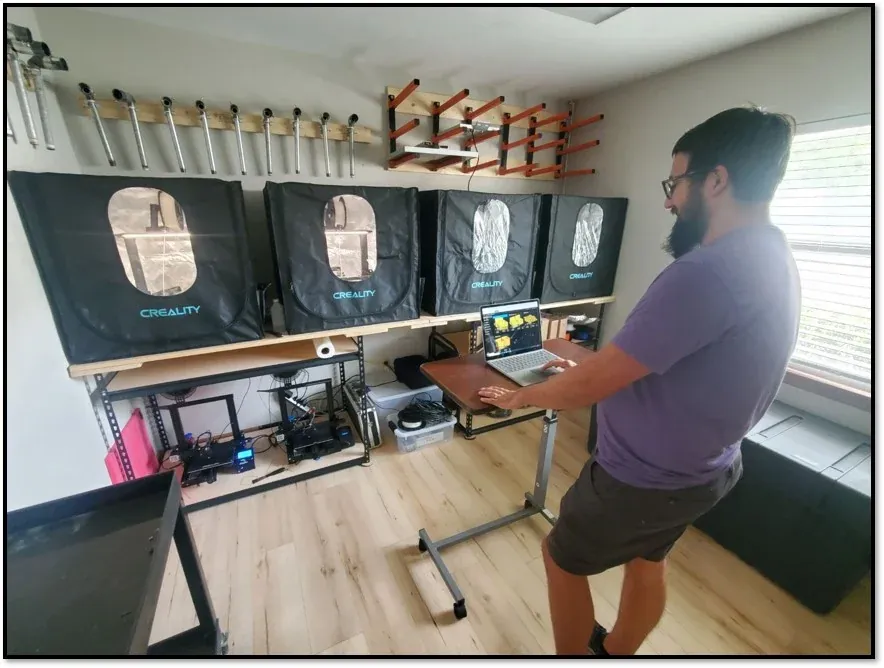 Altamus engineer 3D printing enclosure prototypes in the lab