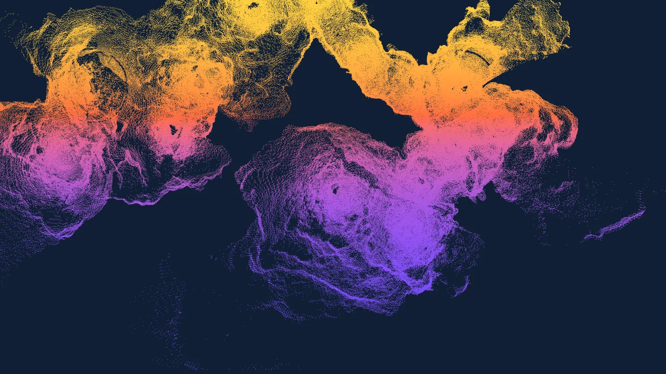 Plan view of the EOS2 LiDAR point cloud of the Bat Cave
