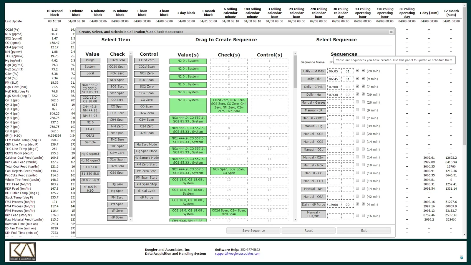 Test sequence configuration screen in custom industrial software developed by Altamus